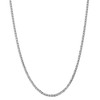 Black Bow Jewelry 3mm 14k White Gold Solid Concave Anchor Chain Necklace - 3 of 4