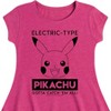 Girls' - Pokémon - Electric Type Fit & Flair Cap Sleeve Dress - 2 of 3