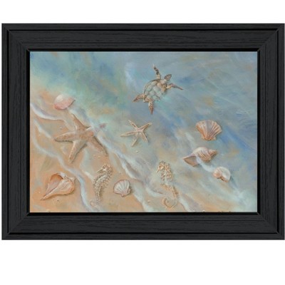HomeRoots Seashore Star Black Framed Print Wall Art