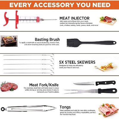 Commercial Chef 36 Piece Griddle Accessories for Blackstone Griddles - Flat Top Grill Accessories