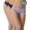 Balanced Tech Women's Seamless Thong 3 Pack - Black/Grey Assorted - Large - 3 of 4