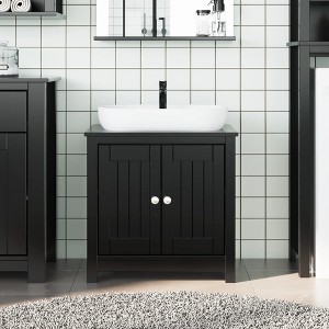 CLIHOME Wooden Bathroom Sink Storage Cabinet with 2 Doors, Traditional Sink Cabinet Bathroom Space Saver Organizer - 1 of 4