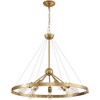 POWLIG 30.7" Gold Modern Chandelier - 7-Light Dimmable  Sputnik Wagon Wheel Ceiling Light for Dining Room & Living Room - 2 of 4