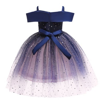 MyKids-Usa Baby Girl Frozen Elsa Princess Dress Birthday Tutu Formal Western Style Dress