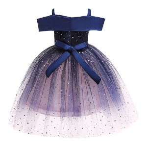 MyKids-Usa Baby Girl Frozen Elsa Princess Dress Birthday Tutu Formal Western Style Dress - 1 of 4
