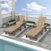 WestinTrends Ashore 2 Piece Reclining Chaise Lounge With Arms & Wheels - 2 of 4