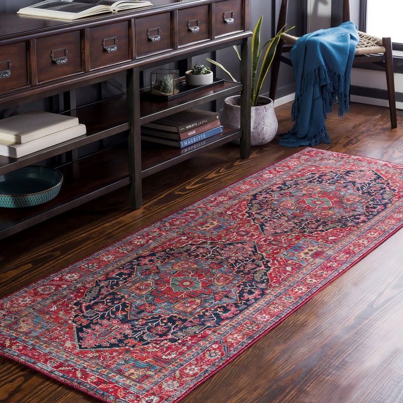 Mark & Day Linden Woven Indoor Area Rugs Bright Red, 3 of 12