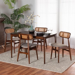 Baxton Studio Tarana Mid-Century Modern Wood 5-Piece Dining Set - 1 of 4