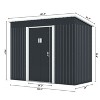 Isabel 4.2 x 9.1 Ft Metal Storage Box, Patio Tool Shed with Lockable Doors Vents, Outdoor Furniture - Maison Boucle - 4 of 4