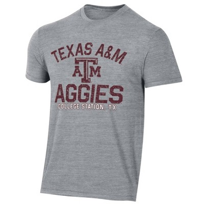 Texas A&M University Over Logo Active Short Sleeve White T-Shirt