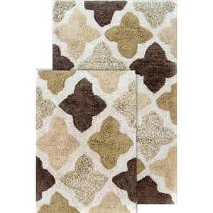 Alloy Moroccan Tiles 2 Piece Bath Rug Set Khaki - Chesapeake Merchandising Inc., Green