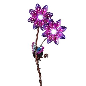 The Lakeside Collection Double Flower and Critter Garden Stake Sets - 1 of 3