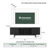 POVISON Mid-Century Modern TV Stand, Minimalist Slatted Wood TV Console with 4 Cabinets and Black Tall-Cast Metal Feet, Black Oak - 4 of 4