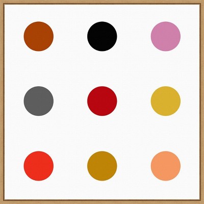 Amanti Art Circle Three Mix by Karl Langdon Canvas Wall Art Print Framed 22 x 22-in.