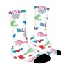 Love Arrow Hearts Women Printed Crew Socks Funny Funky Socks Soft Polyester Novelty Gifts for Artists Men - 3 of 4