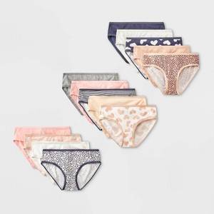Girls' 14pk 'Leopard' Hipster Underwear - Cat & Jack™ Cream - 1 of 4