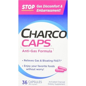 Charcocaps - Anti-gas Dietary Supplement Formula, 36 Count - 1 of 3