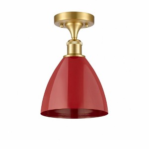 Plymouth Dome - 1 Light Semi-Flush Mount In Industrial Style-11.25 Inches Tall and 7.5 Inches Wide - 1 of 1