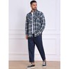 INSPIRE CHIC Men's Contrasting Colors Checked Slim Fit Long Sleeved Button Down Shirts - 2 of 4