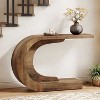 Hommoo 43.3" Mid-Century C-Shaped Console Table - 2 of 4