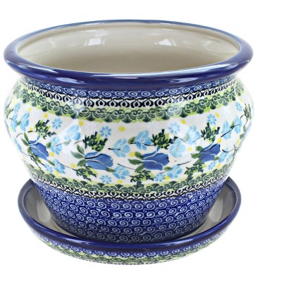 Blue Rose Polish Pottery 152 Kalich Large Flower Pot