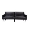 Faux Leather Dorm Futon Sofa with Arms Black - Room Essentials™ - 4 of 4