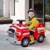 Qaba 12V Ride on Fire Truck, Battery Powered Electric Car for Kids with Siren, Flashing Lights Fire Extinguisher, Soft Start, Horn Music, Red - 3 of 4