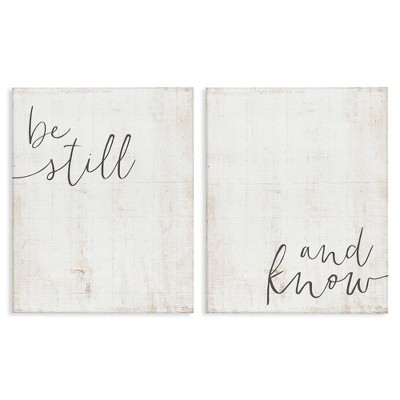 Stupell Industries Be Still & Know Spiritual Calligraphy, 24" x 30"