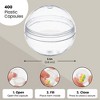 Blue Panda Juvale Clear Round Gumball Vending Machine Capsules 1.1-Inch – Empty Plastic Containers for Toys, Party Favors-400 Pack - 2 of 4