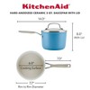 KitchenAid Hard Anodized 3qt Nonstick Ceramic Cookware Sauce Pan - Blue Velvet: Tempered Glass Lid, Stainless Steel Handle - image 2 of 4