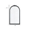 HomeRoots 42" Black Crowned Top Antiqued Glass Arch Framed Accent Mirror - 3 of 4