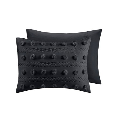 King Black Microfiber Down Alternative Comforter Set