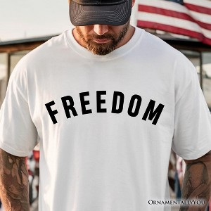 Freedom Patriotic T-Shirt, Minimalist USA Tee for Proud Americans | OrnamentallyYou - 1 of 4