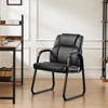 Wooakway Waiting Room Chairs with Padded Arms for Elderly Home Reception Area Conference Room Lobby Side, Big and Tall PU Leather - 4 of 4