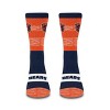 NFL Chicago Bears Youth Mixer Crew Socks: Cushioned Heel & Toe, Knit Fabric - 2 of 3
