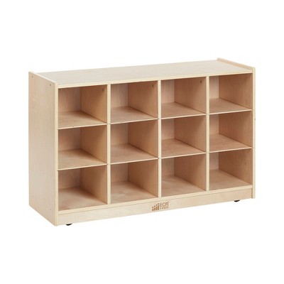 Ecr4kids 12 Cubby Mobile Tray Storage Cabinet, 3x4, Classroom Furniture,  Natural : Target