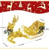 Gold Reindeer and Sleigh Set for Christmas Decorations, Metal Frame Christmas Elk Ornaments - 2 of 4