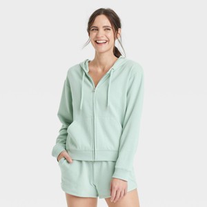 Women's Fleece Zip-Up Sweatshirt - Auden™ - 1 of 4