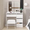 Vanity Desk, Makeup Vanity Desk with Touch Light Mirror and Power Outlet - 2 of 4