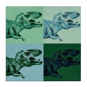 Stupell Industries Vintage Roaring T-Rex Dinosaur, 17" x 17" - 1 of 4