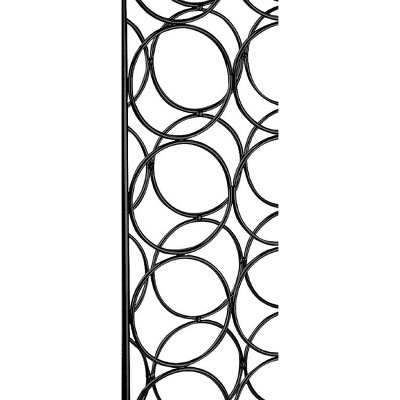 Sorbus Black Metal 23-Bottle Bordeaux Chateau Wine Rack