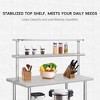 WhizMax Stainless Steel Work Table with Overshelves,Heavy Duty Commercial Food Prep Worktable - 3 of 4