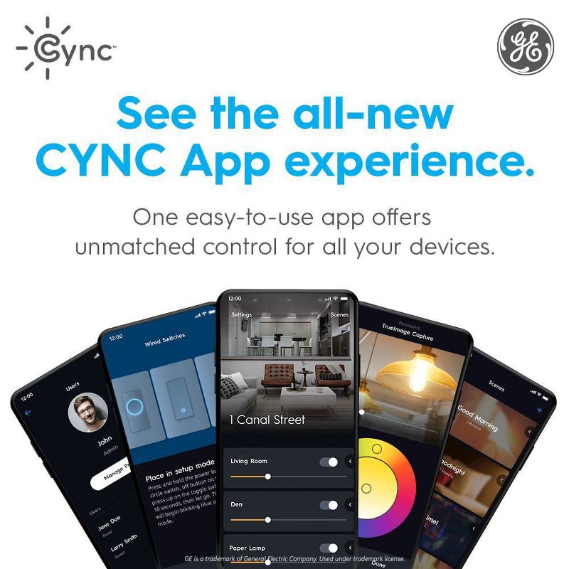 GE CYNC Smart Ceiling Fan Switch, 4 of 11