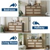 7 Drawer Dresser for Bedroom, Rattan Chest of Drawers with Gold Handle, 52"W Storage Dressers Organizer, Entryway Console Table - 3 of 4