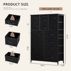 Lyngins 13-Drawer Tall Dresser for Bedroom, Spacious Chest of Drawers, Storage Cabinet with Fabric Bins & Wooden Top for Closet/Entryway/Nursery - 2 of 4