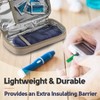 Insulin Cooler Travel Case – Portable Insulated Diabetic Pouch with 2 Reusable Gel Ice Packs, Lightweight Organizer for Medications (Black & Tan) - 4 of 4