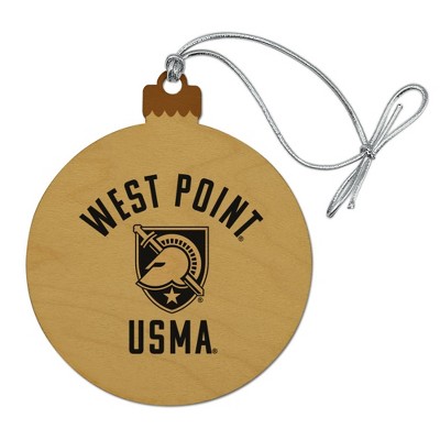 US Military Academy Black Knights Wood Christmas Tree Holiday Ornament