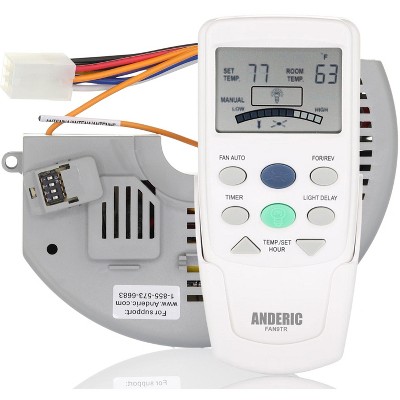 Anderic 99122 Ceiling Fan Remote Control - Replacement For Hunter 99122 & 99123 Models