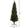 Nearly Natural 6-ft Slim Pre-Lit Fiber Optic Artificial Christmas Tree with 282 Colorful LED Lights - 2 of 4