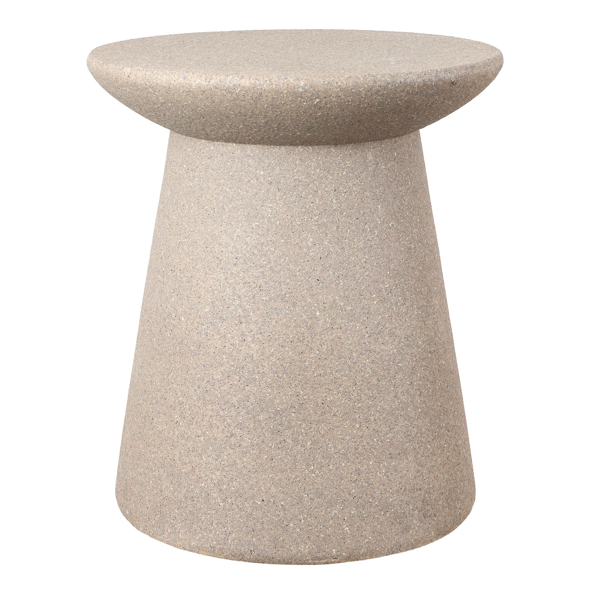 JONATHAN Y Hollie 18" Modern Drum Indoor/Outdoor Accent Table Pedestal, Light Brown Frosted